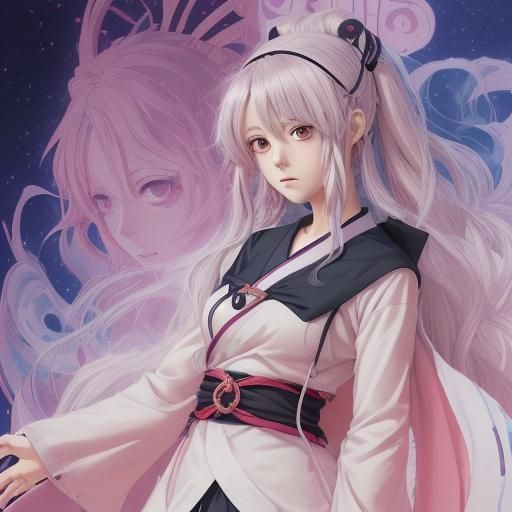 Beautiful Anime Girl in Manga Style