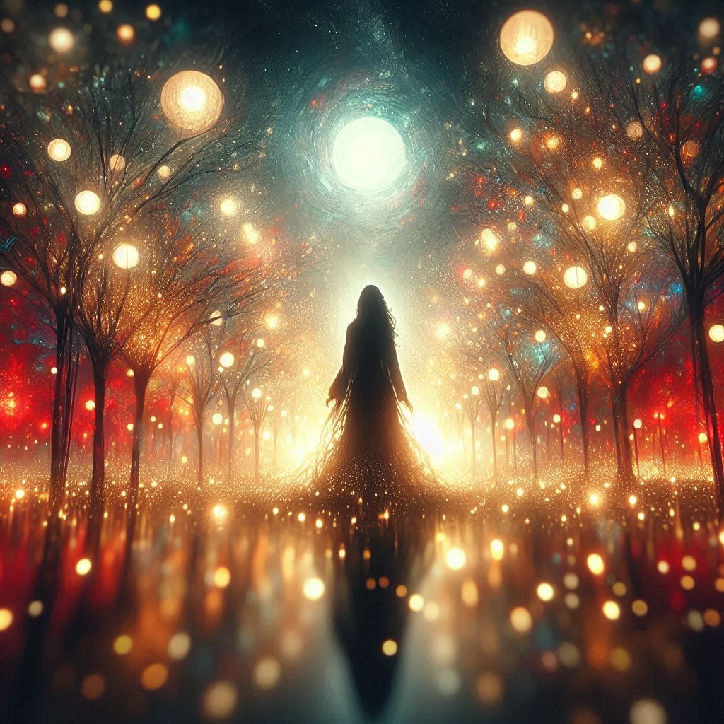 Glitter Path Silhouette