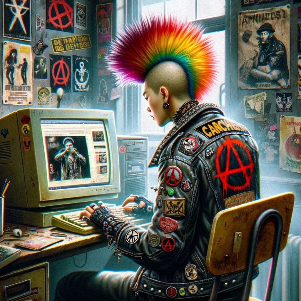 Anarchist Punk hiding their Nightcafé prompts.