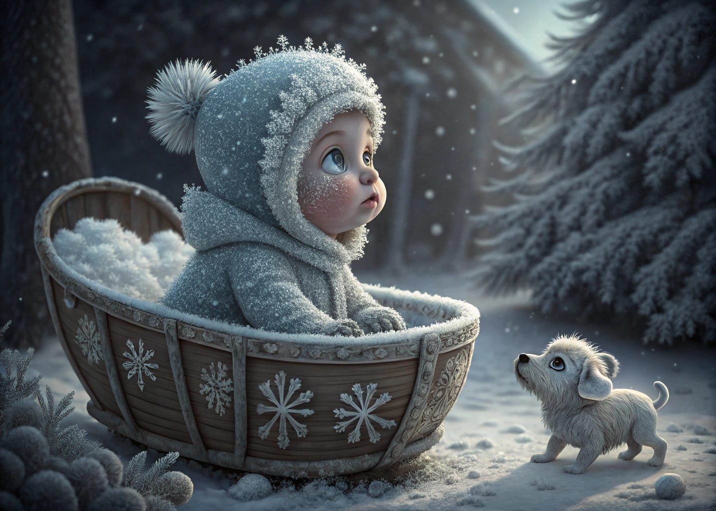 Yay It's Snowing, Our Snow Tub will Soon Be Full  by @BlueJeanRock