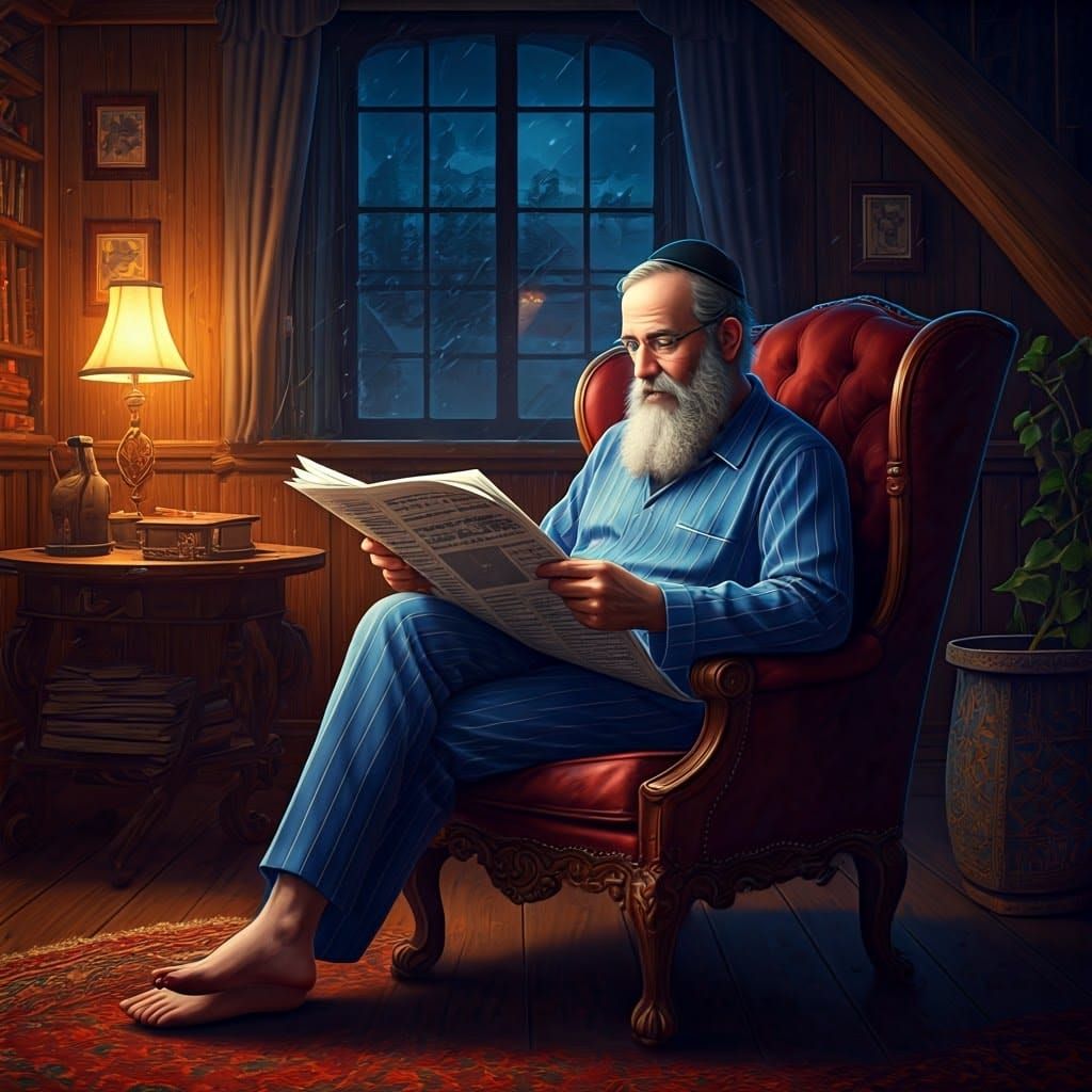 Cozy Orthodox Study in Steampunk Fantasy Style