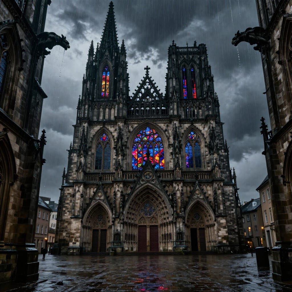 -I Always Visit the Cathedral of my City, when it Rains....  by @Stargazer