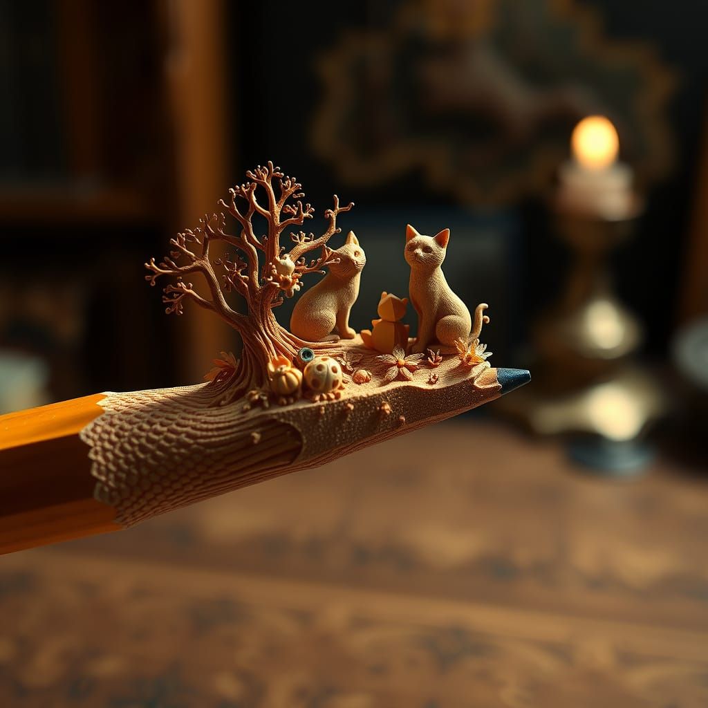 Cats on the tip of a pencil