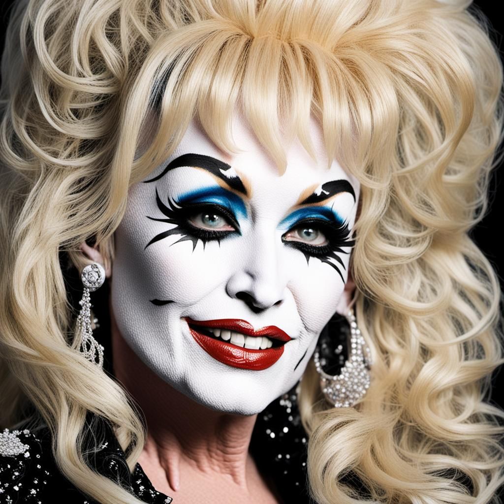 Dolly Parton in Kiss make-up - AI Generated Artwork - NightCafe Creator