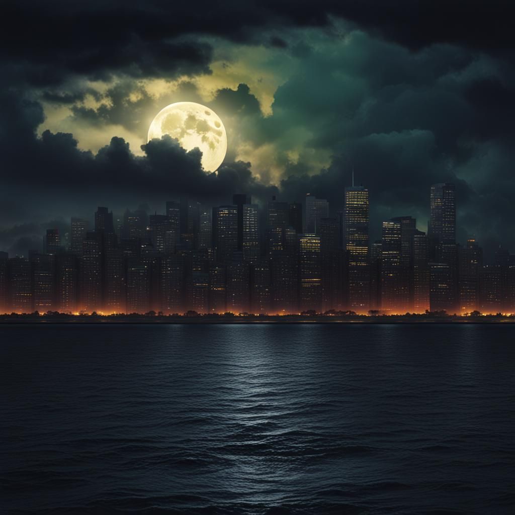 Riot in the city, seen from the see  by @jonvon