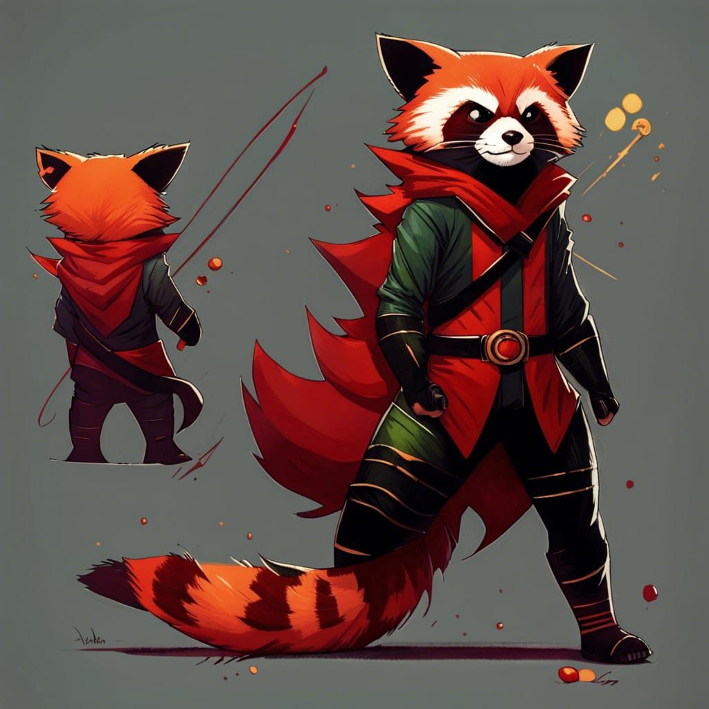 Tim drake red panda - AI Generated Artwork - NightCafe Creator