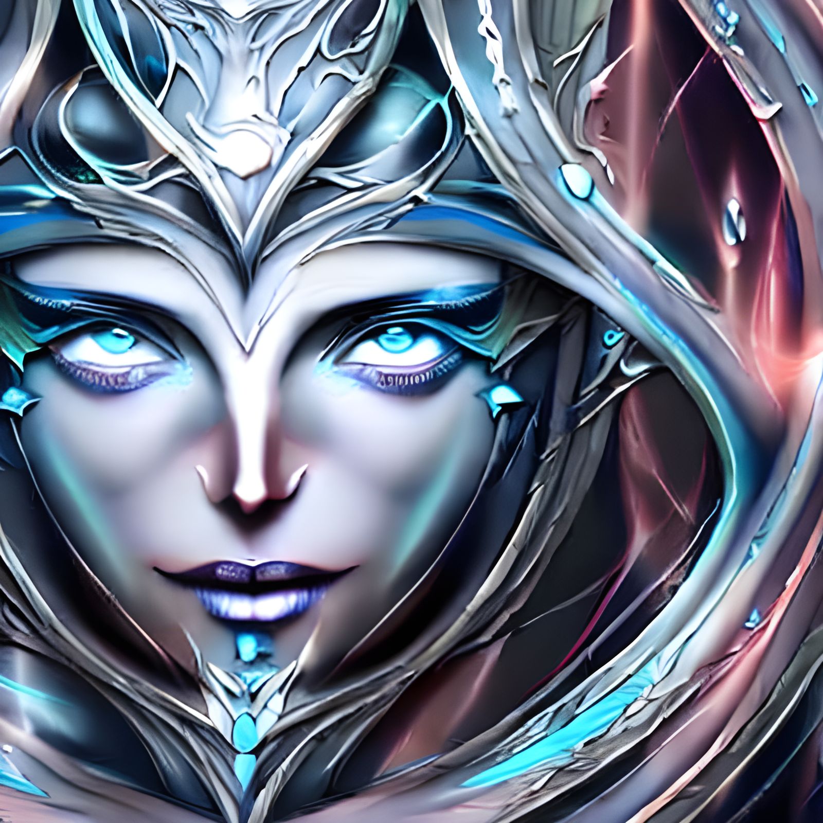 Hourglass Woman: Surreal Art Nouveau Portrait