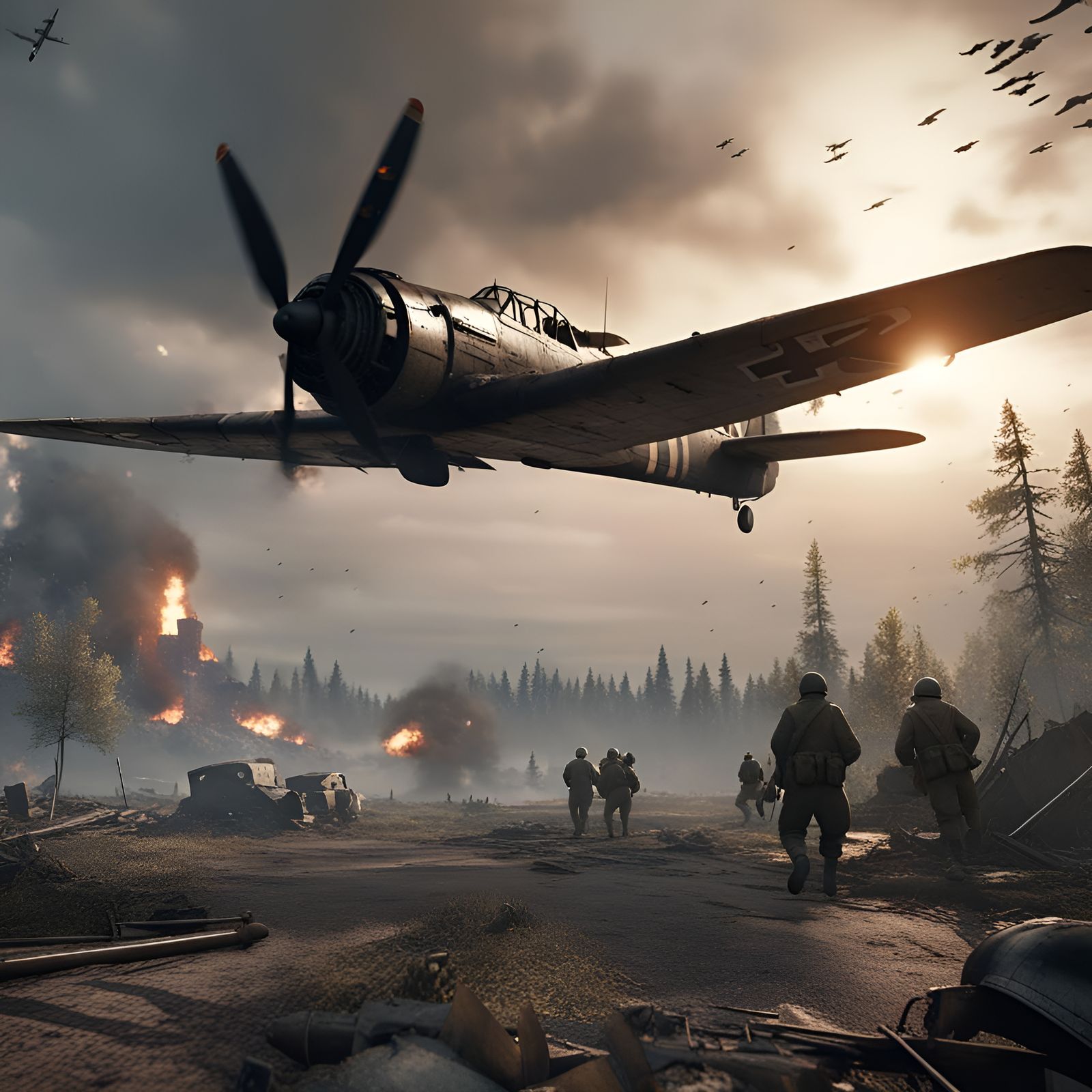 world-war-2-german-plane-shot-down-ai-generated-artwork-nightcafe