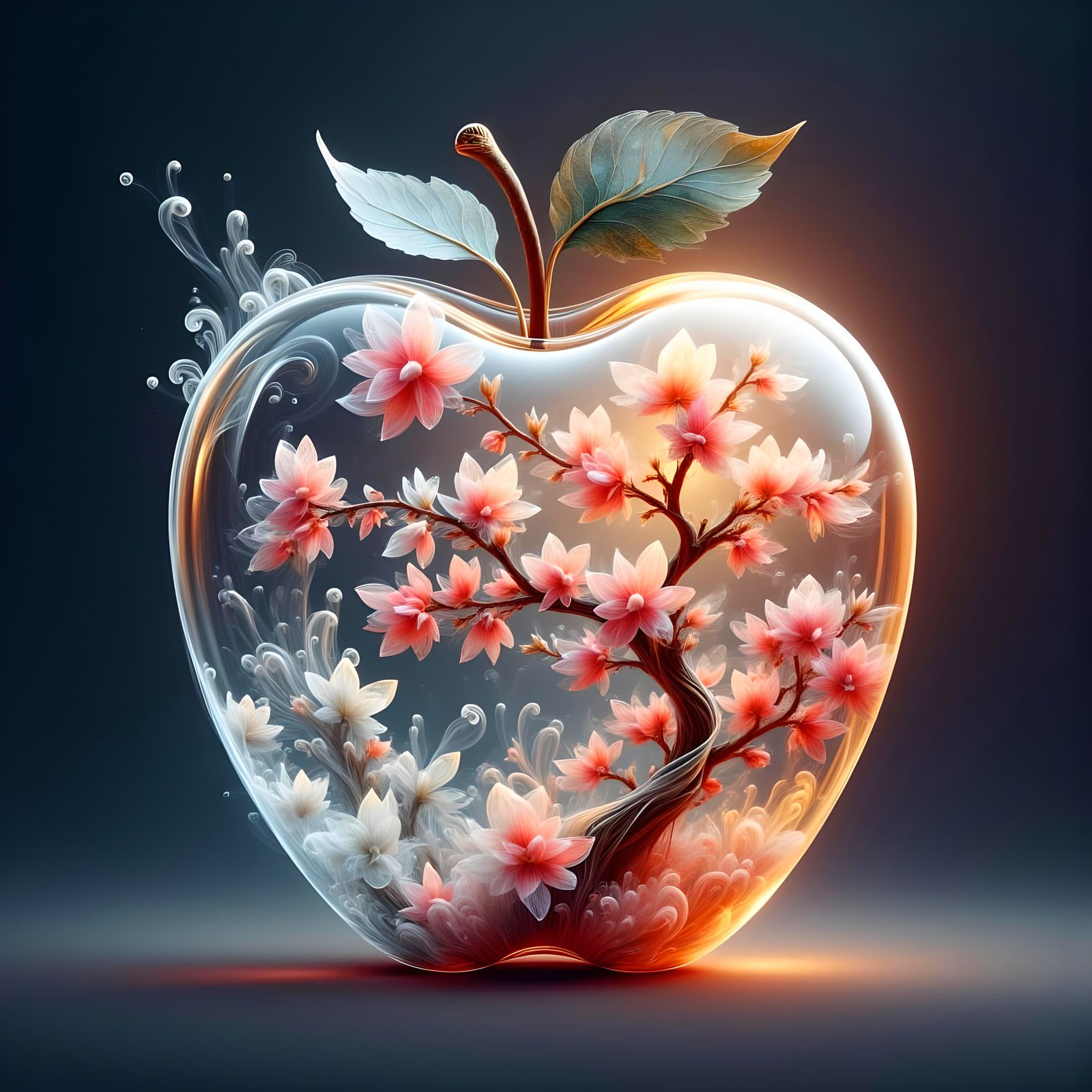 <lora:Ethereal Magic Flux:1.0> beautiful cherry blossom wint...