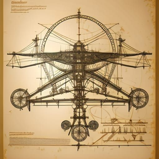 Futuristic da Vinci's flying machine  by @Nameless309