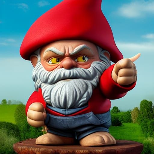 Angry gnome - AI Generated Artwork - NightCafe Creator