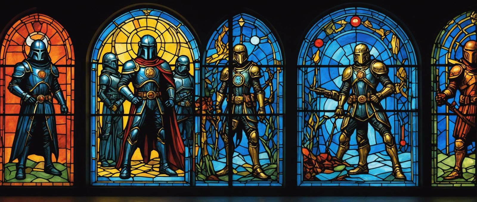 stained glass of a future war foretold , biological verses ...