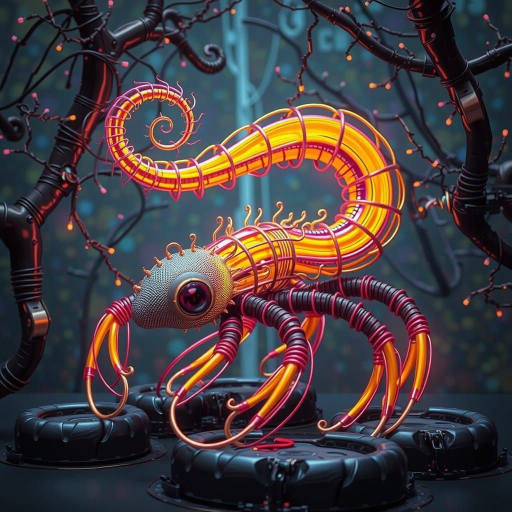 Circle, Circular, Round, Feathery, 3D, Impasto, Texture <lora:Trillix:1.0> 