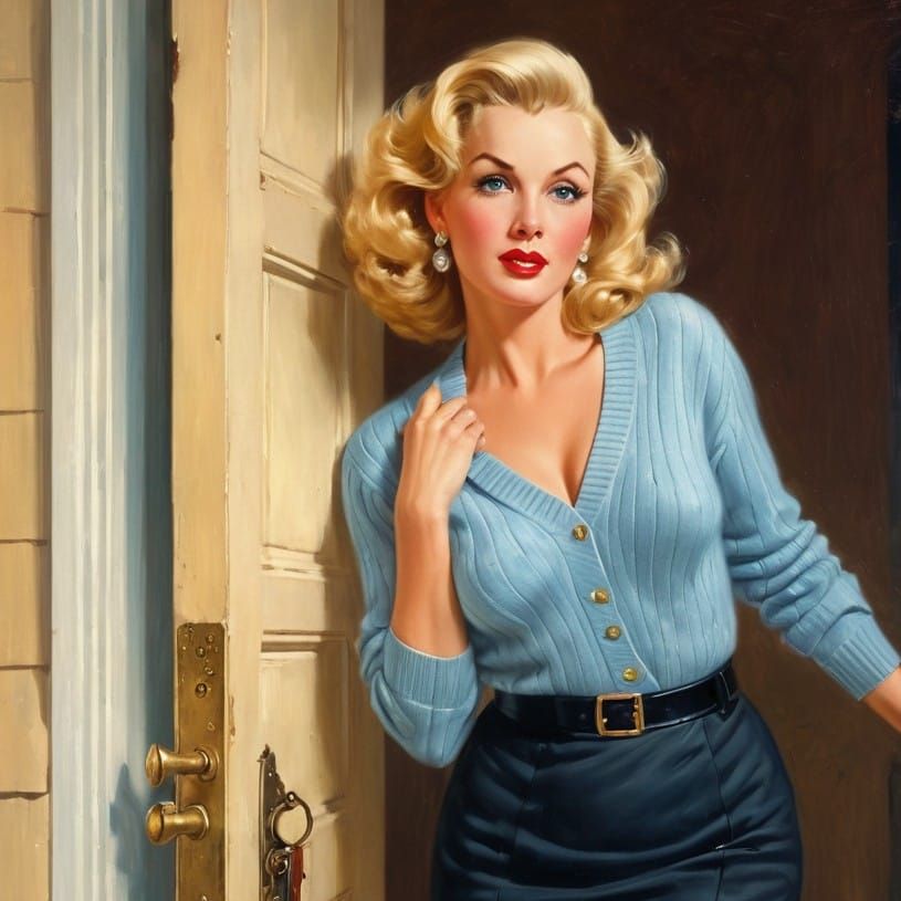Pin Up in a Doorway