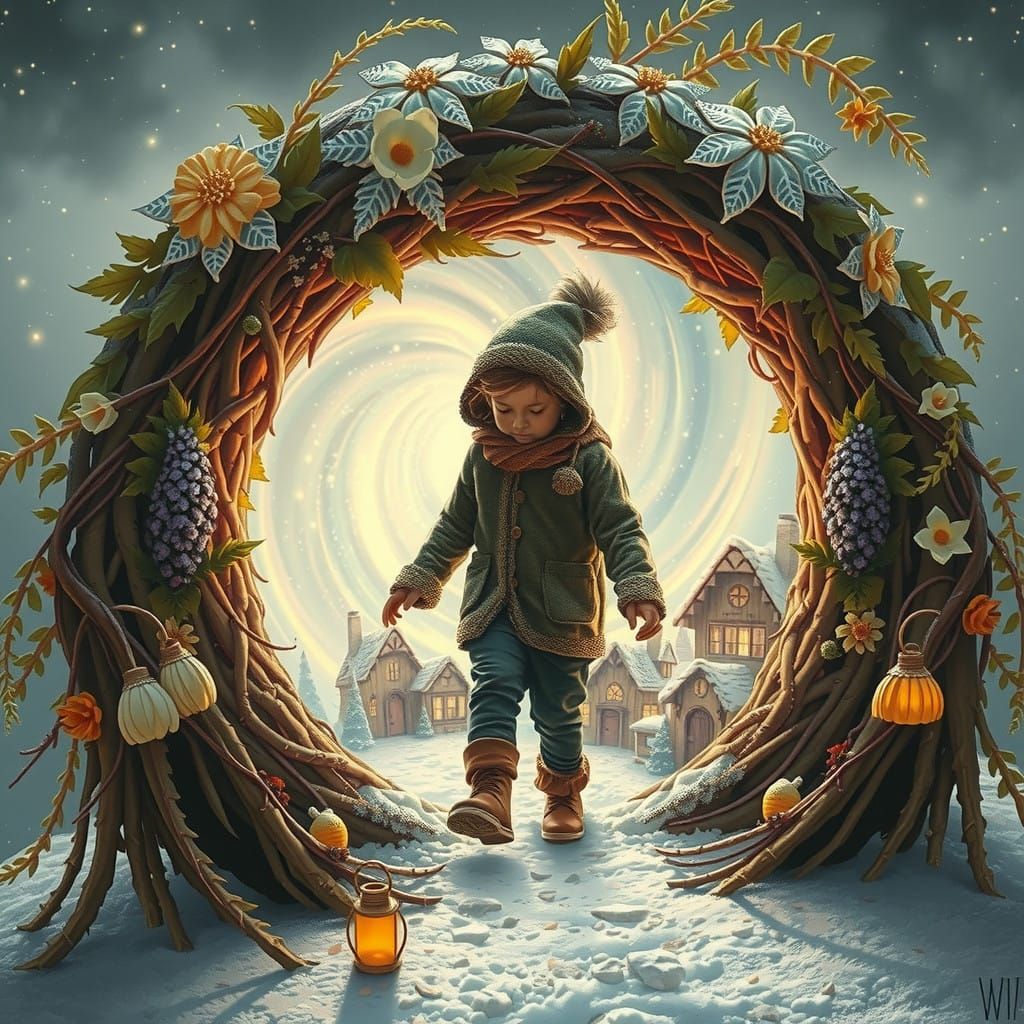 Whimsical Wreath Wrealm  by @new2ai