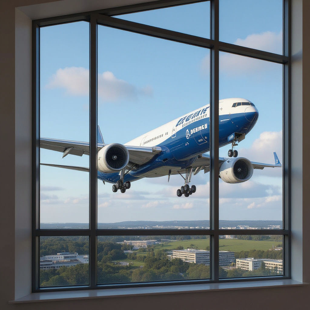 plane about to crash into house
