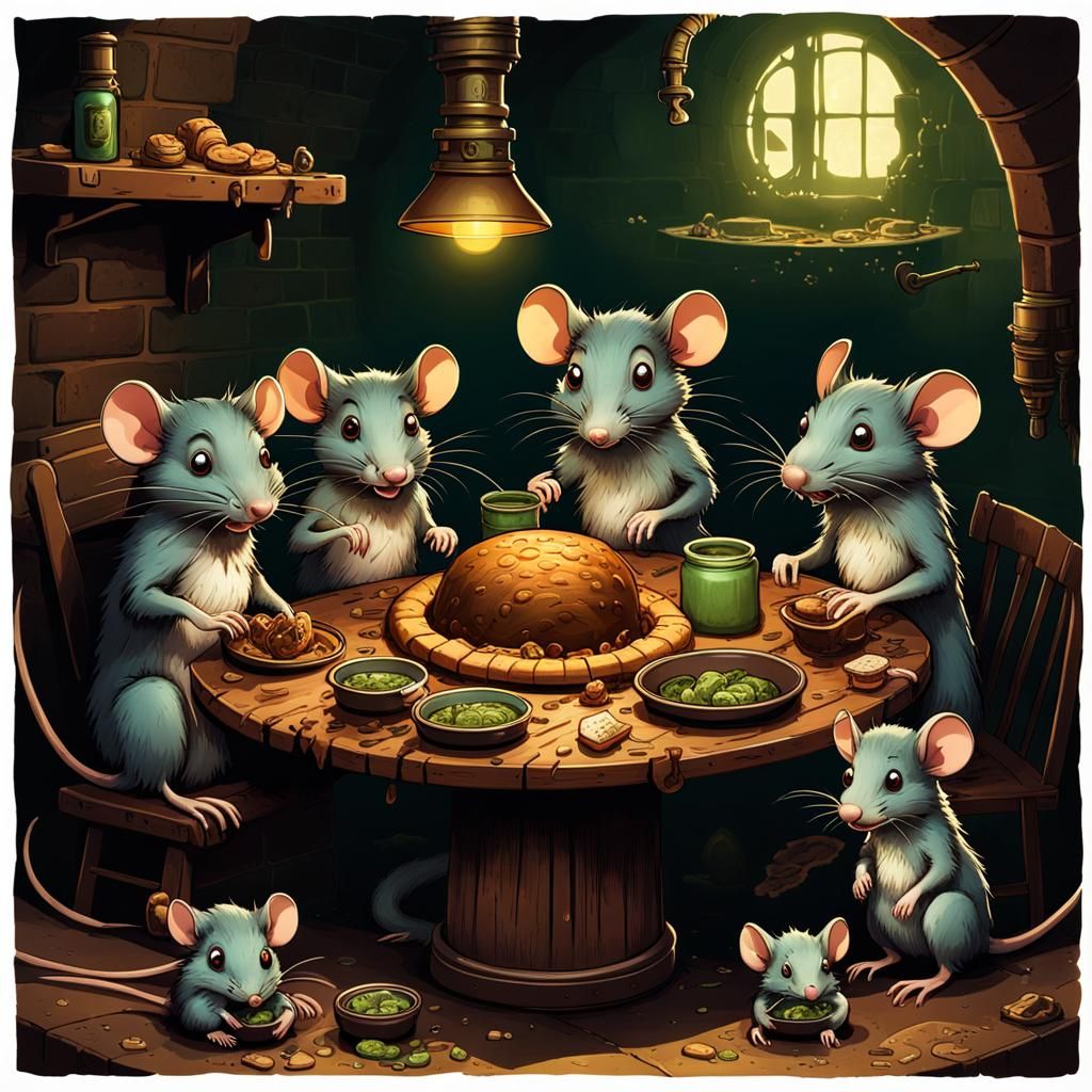 Rats Diner - AI Generated Artwork - NightCafe Creator