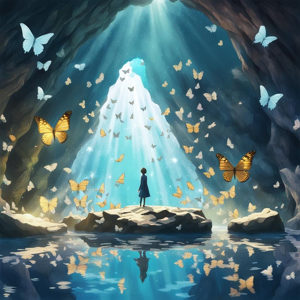 Butterflies cave - AI Generated Artwork - NightCafe Creator