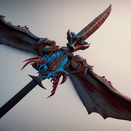 Sword with Dragon design on hilt