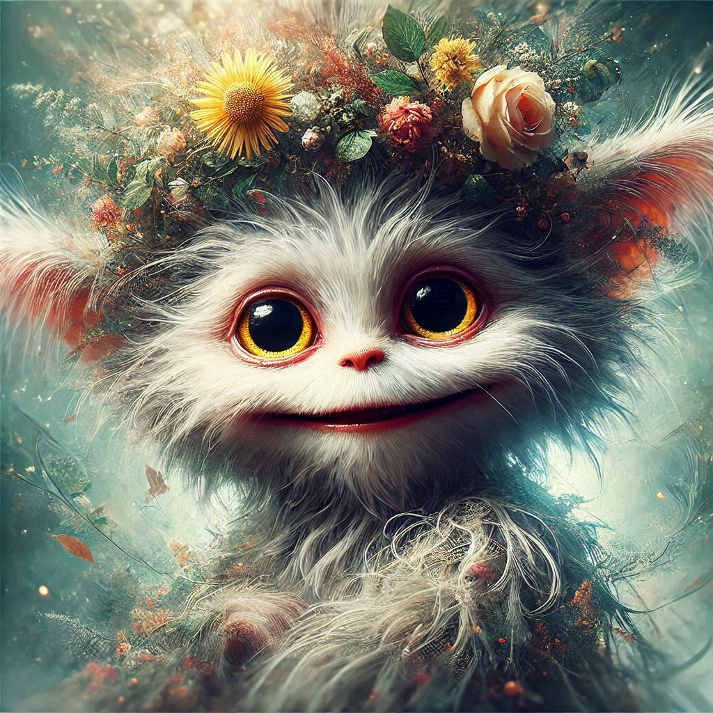 adorable fairy-tale fantasy creature portrait..
