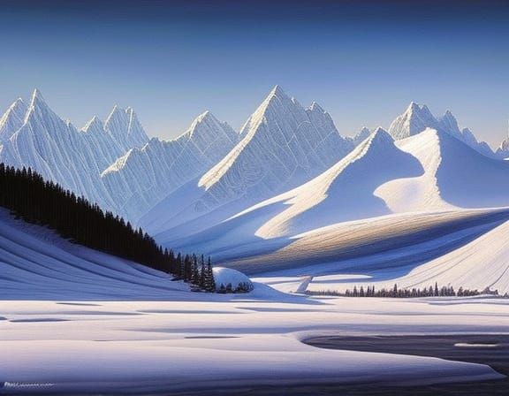 Snowy Mountain Landscape