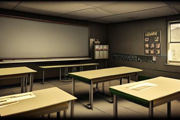 Empty Classroom - AI Generated Artwork - NightCafe Creator