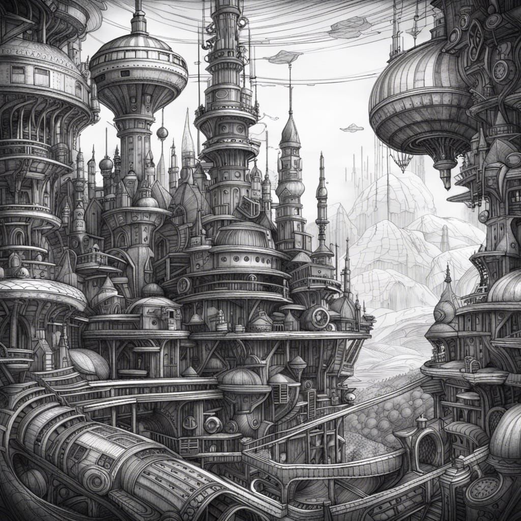 Sci-fi landscape  by @Rebecca Eriksson