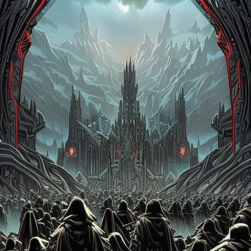 Ents attacking Isengard