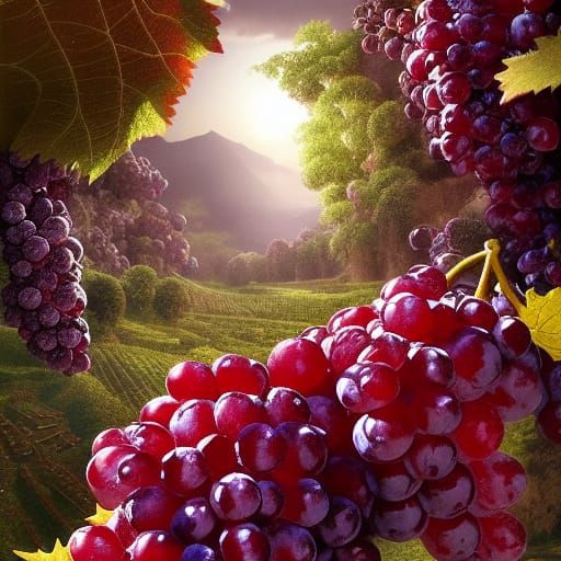 Red grapes