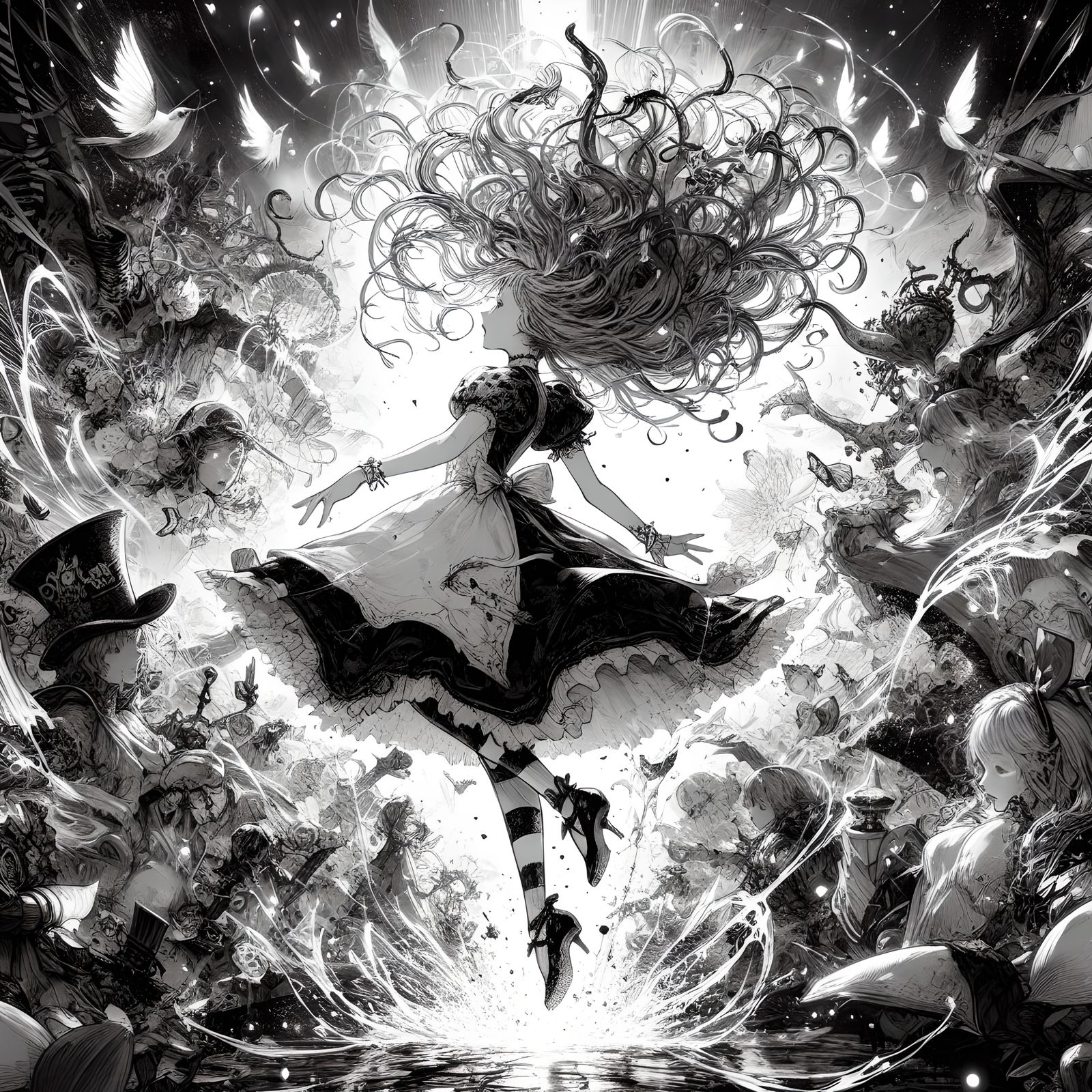 Alice... magical powers manifesting...