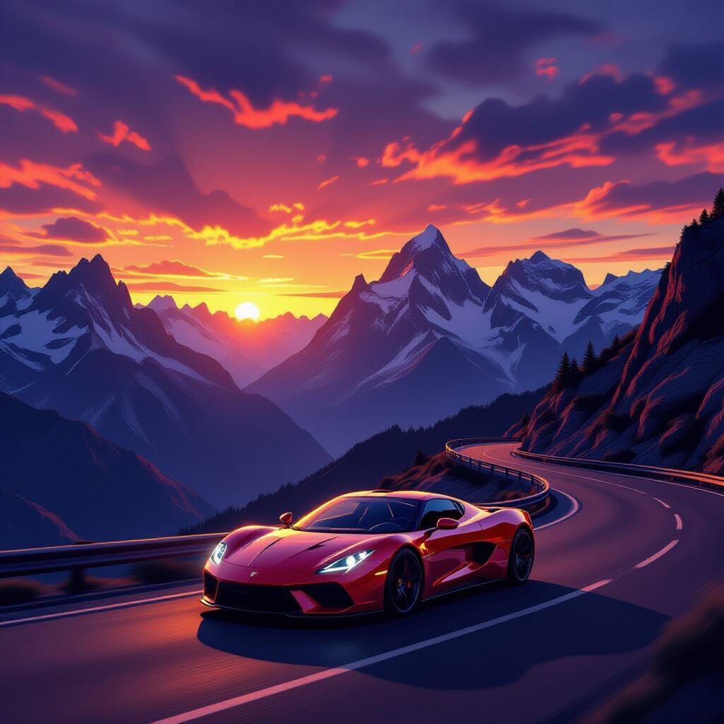 Red supercar