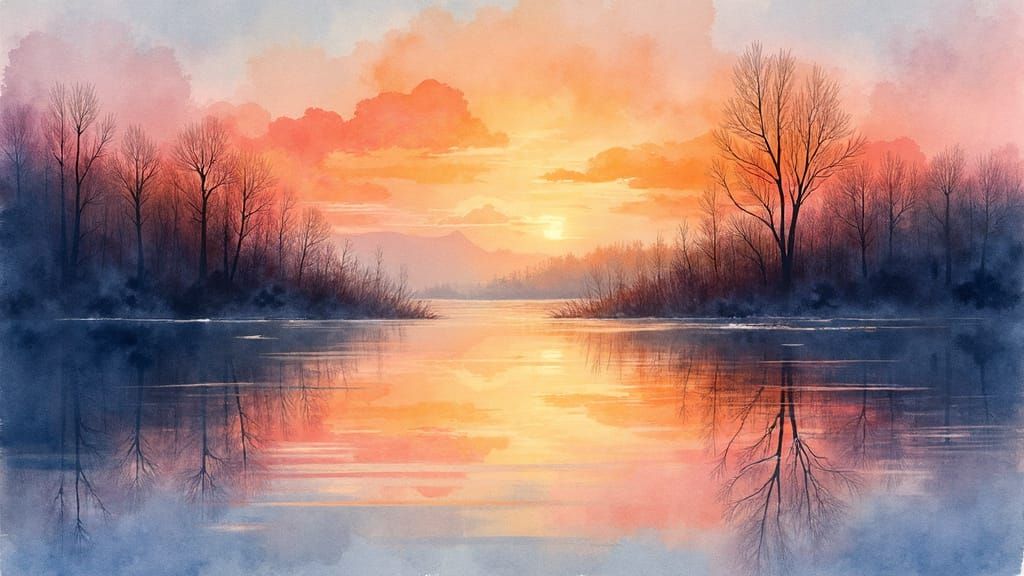 Lake Sunset  by @Zabrie