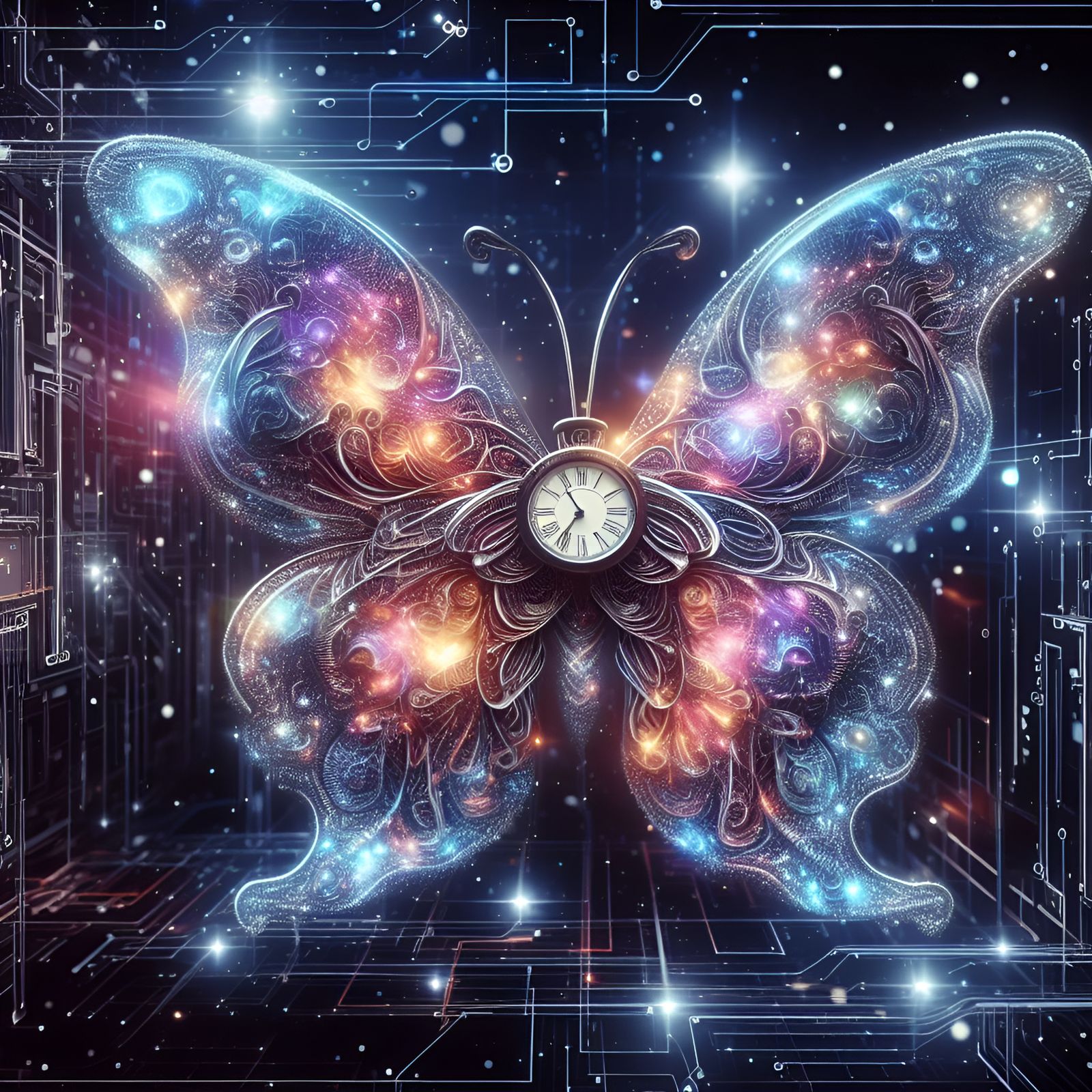 Butterfly Effect / Time Flies (Dall-E-3, 23nov23)
