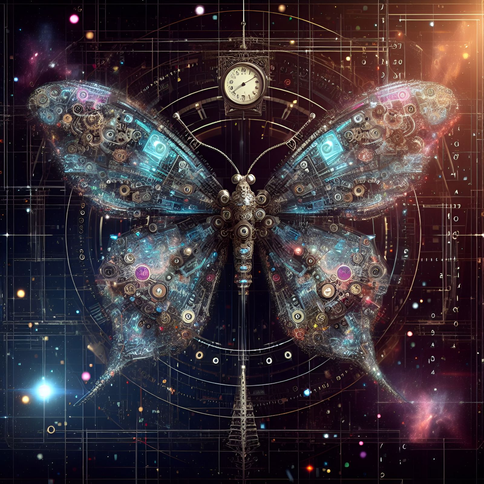 Butterfly Effect / Time Flies (DallE3, 23nov23) AI Generated Artwork NightCafe Creator