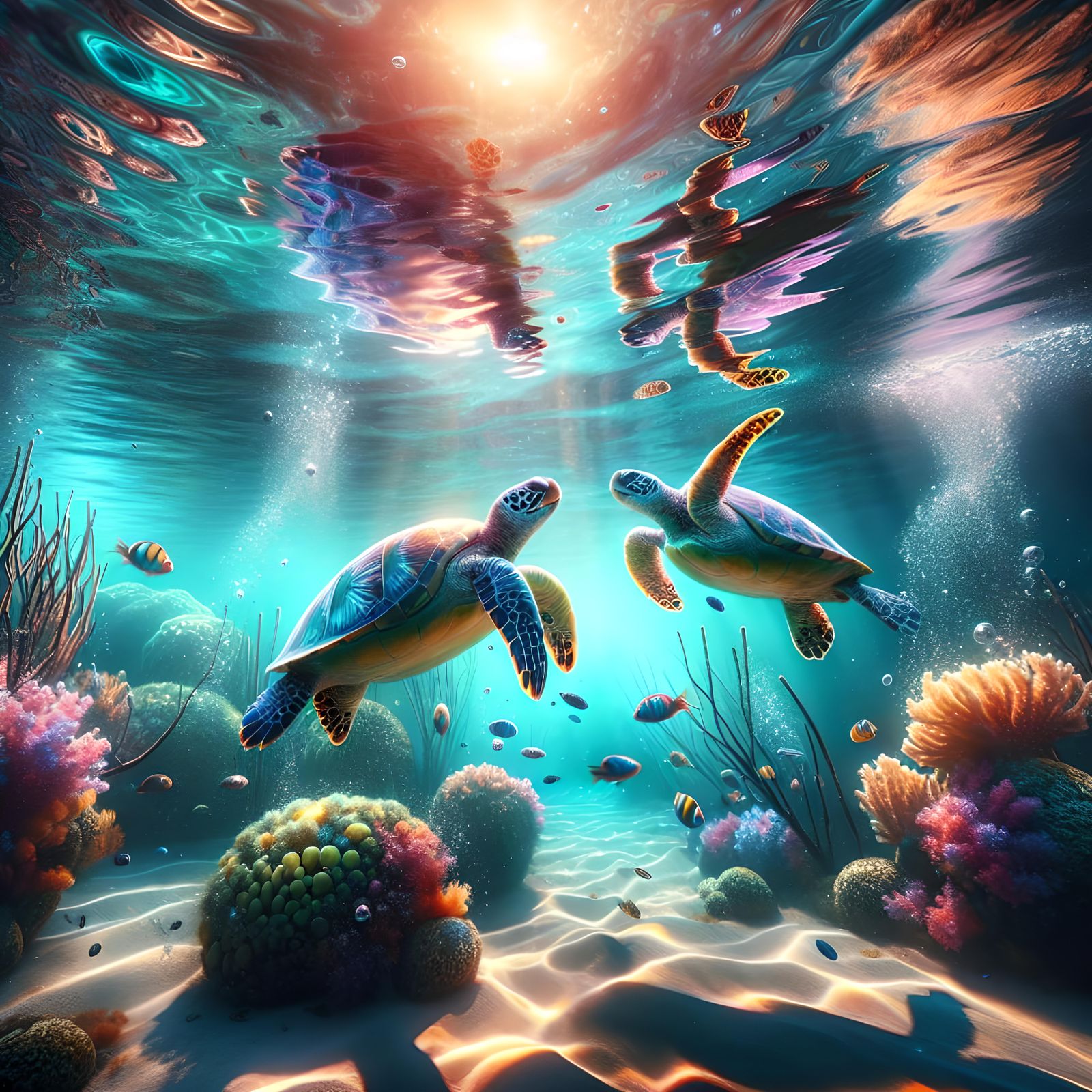 Swimming Turtles