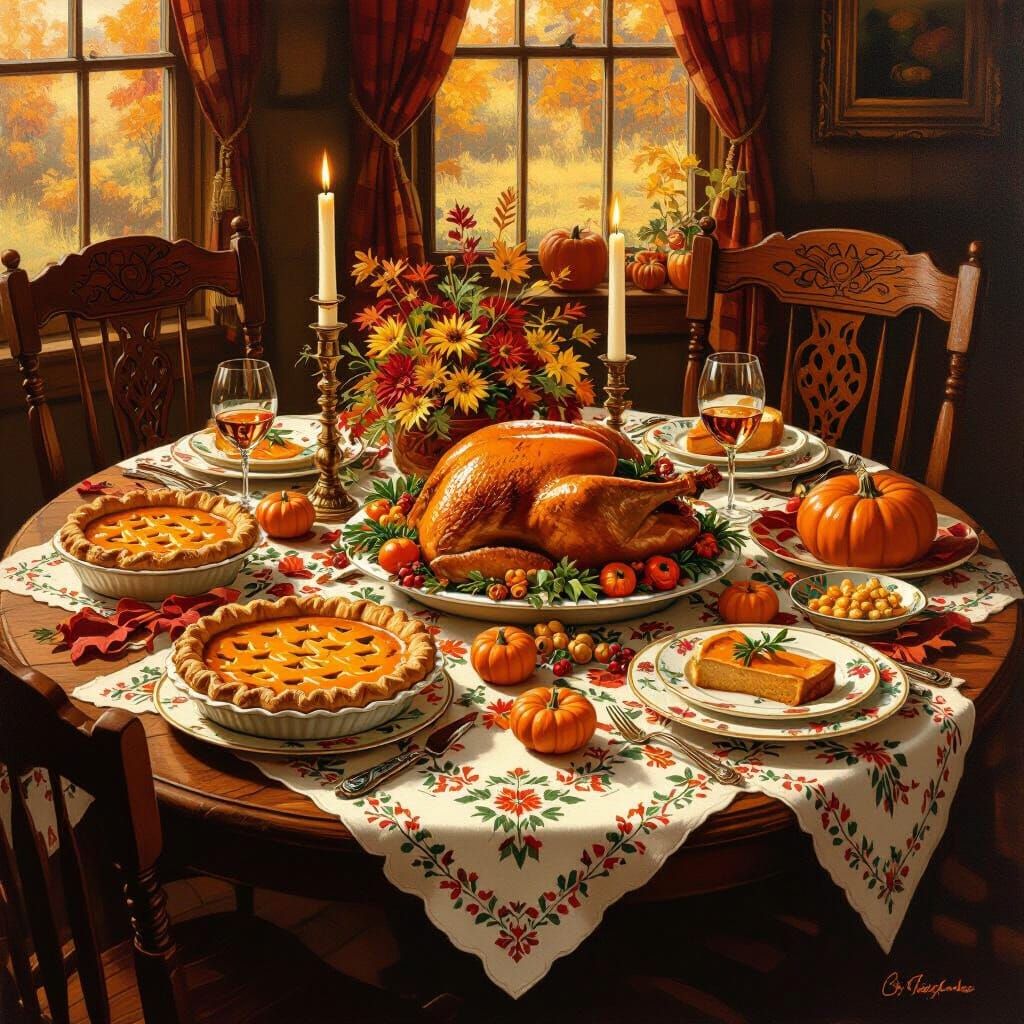 Thanksgiving blessings vintage 