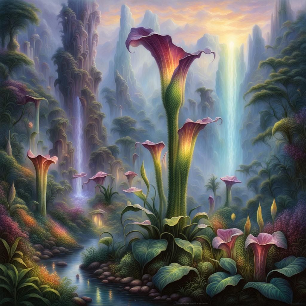 A prehistoric plant, amorphophallus titanium. High resolution.   by @Irene