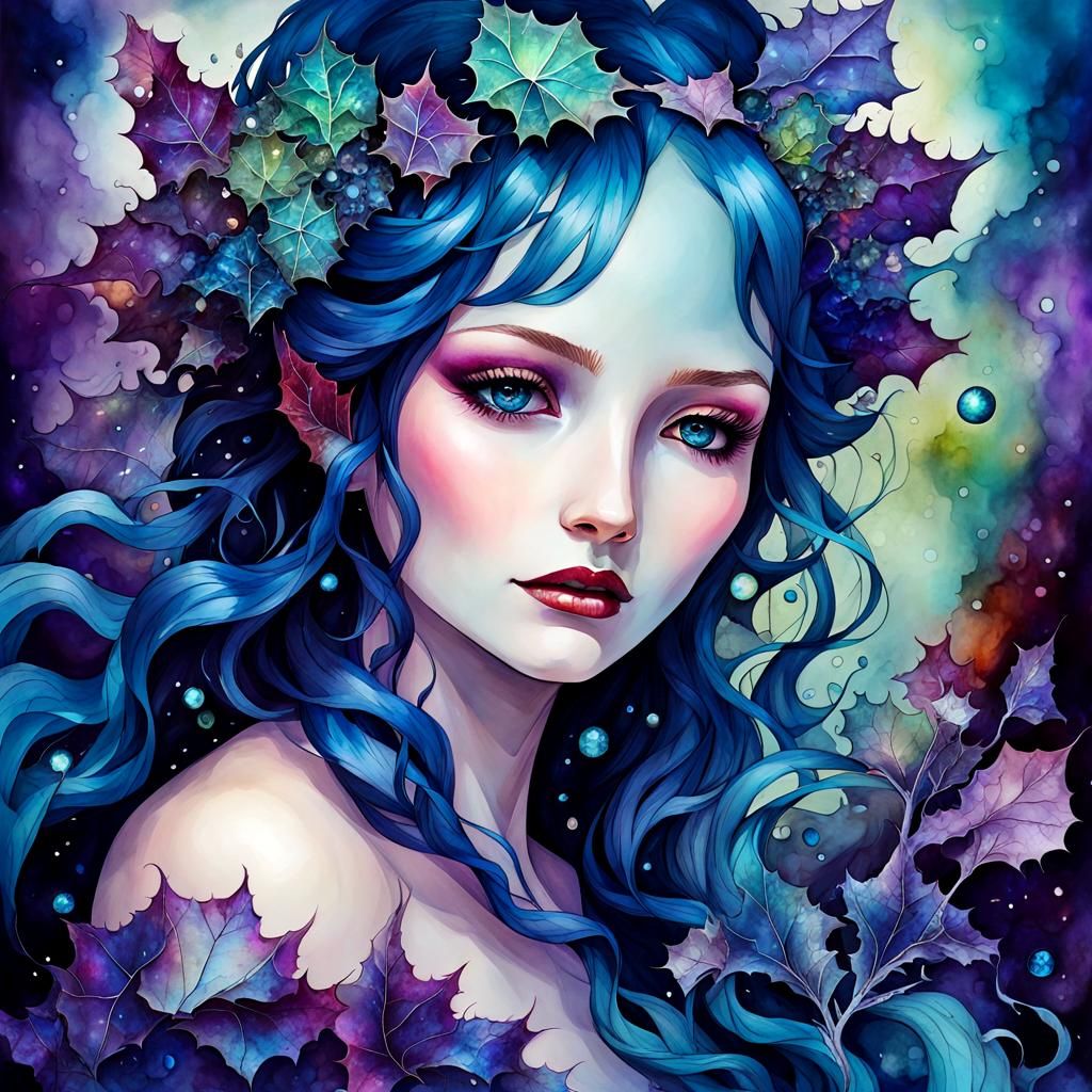 Crystalline, Frankenstein, alcohol ink, deep saturation, 🧚‍...