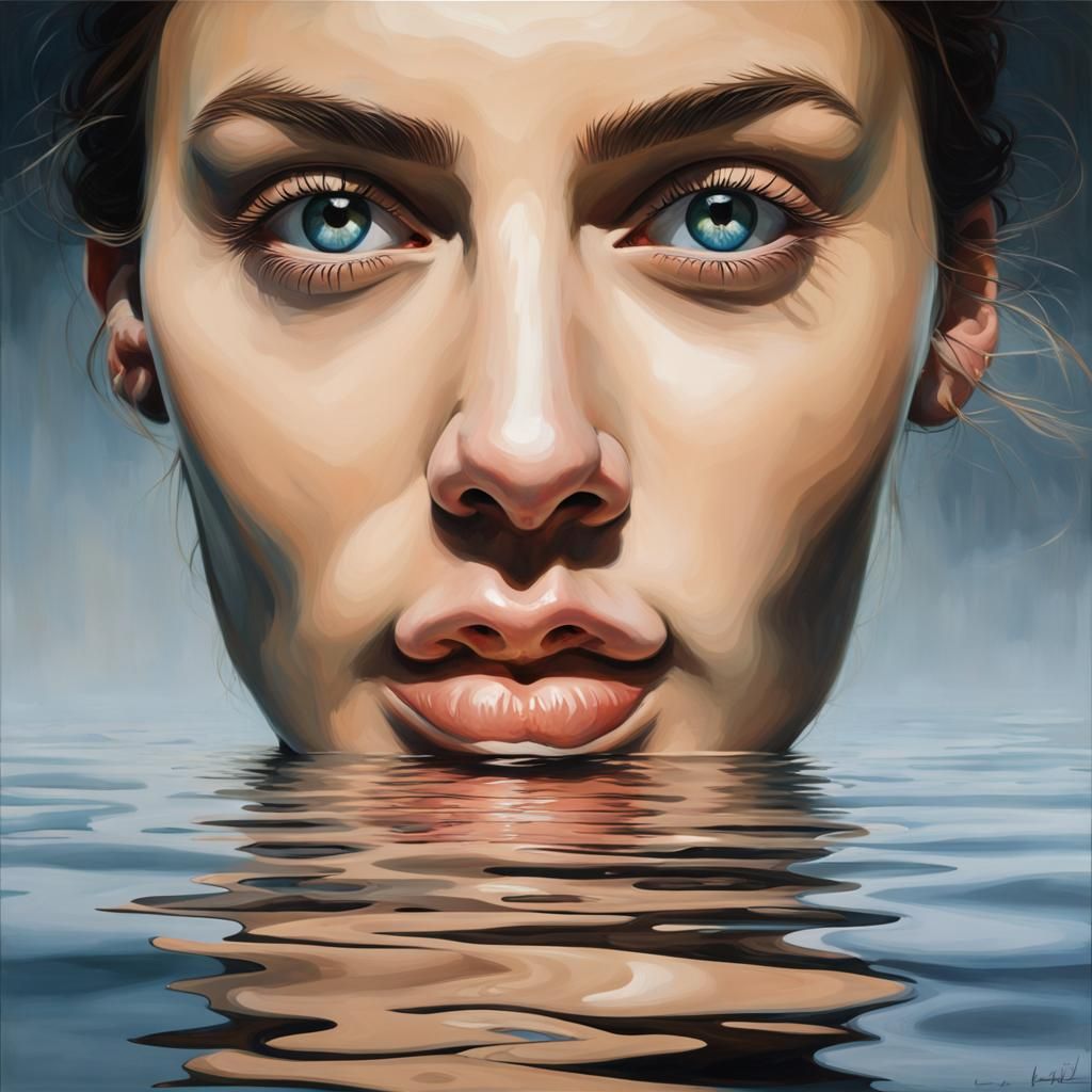 Captivating frontal portrait of a beautiful woman