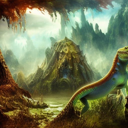 Land Of The Lizards - Ai Generated Artwork - Nightcafe Creator