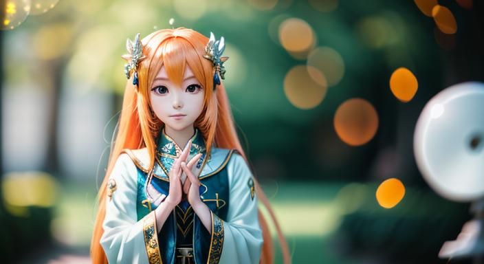 Anime, 

goddesses  ,

Professional photography, bokeh, natu...