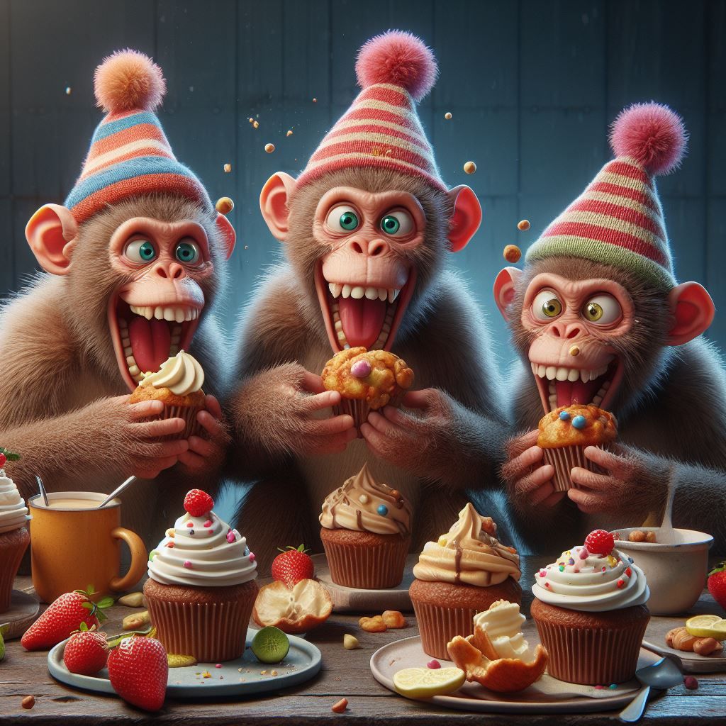 Mungrelly monkeys munch mushy muffins