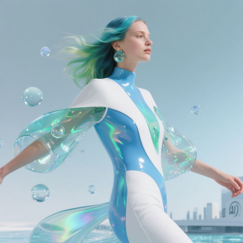 girls in frutiger-aero aesthetic outfit