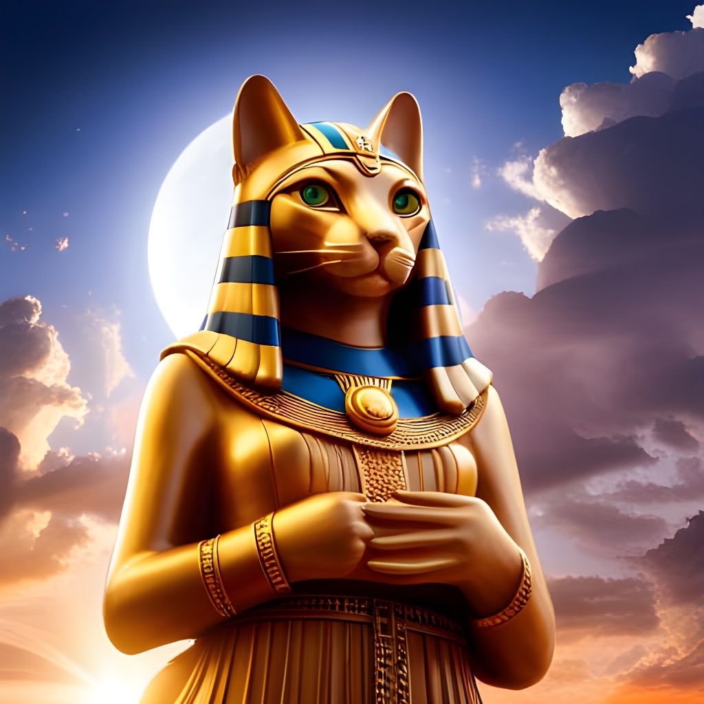 Statue of the Goddess Bastet AI Generated Artwork NightCafe Creator