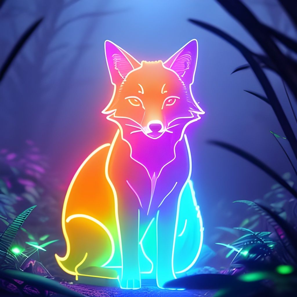 The Luminescent Neon Fox