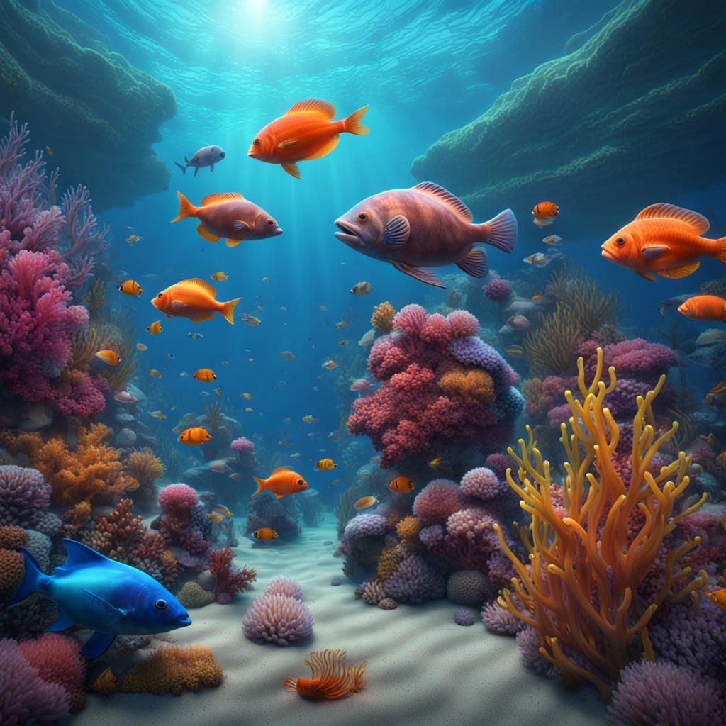 underwater ocean scene