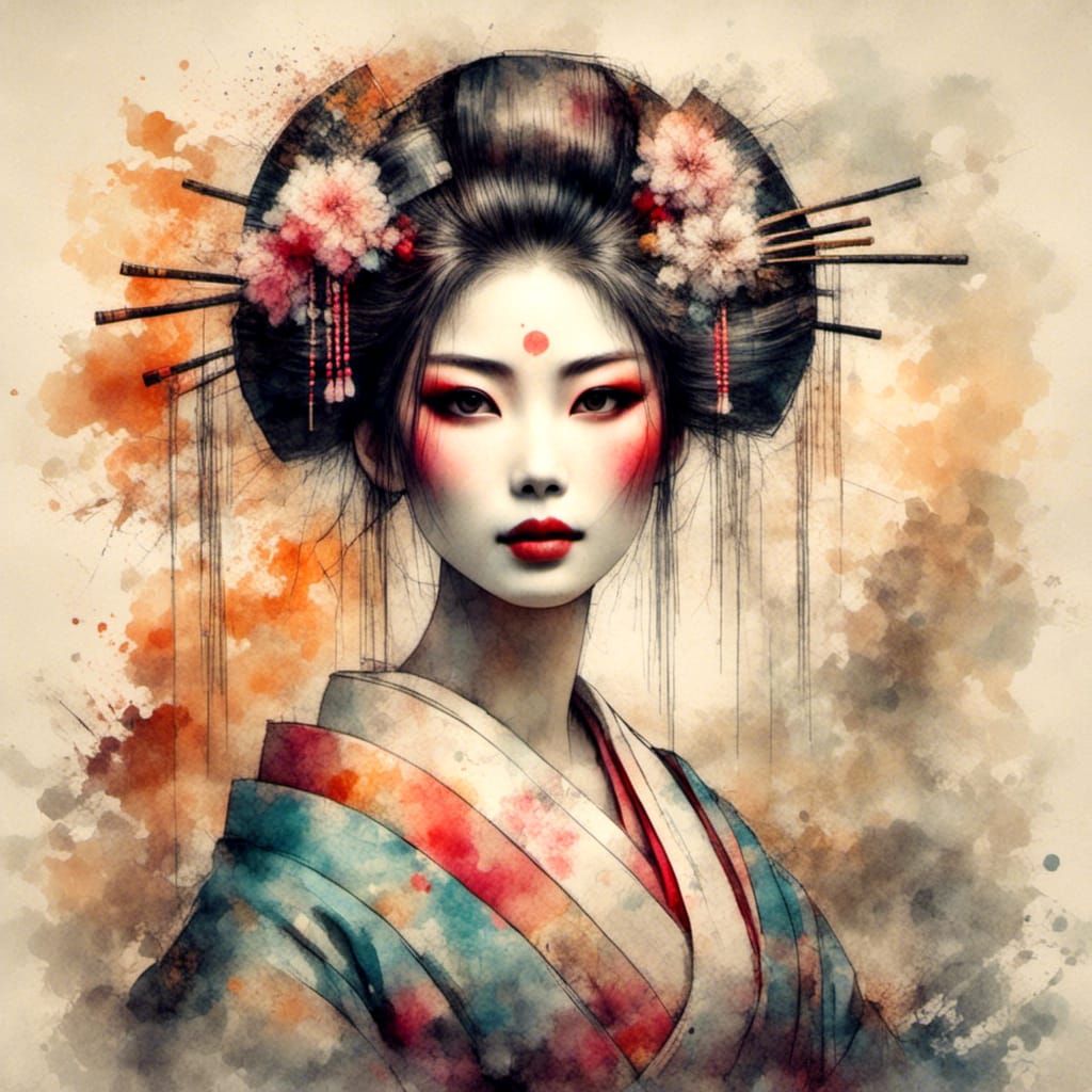 <lora:Beautiful Geisha:1.0> 
