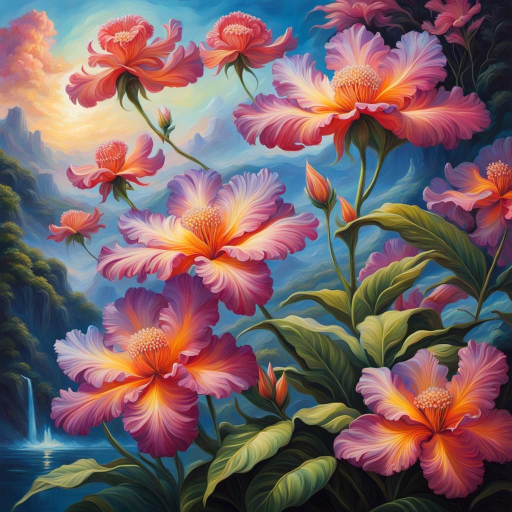 Oil painting - flowers