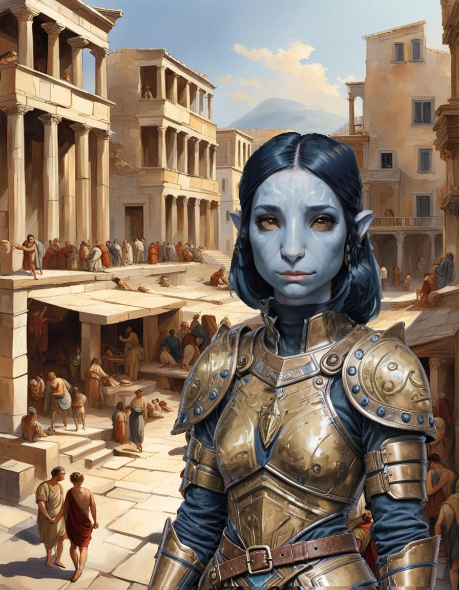 Kaz, Trógling warrior,  in the city