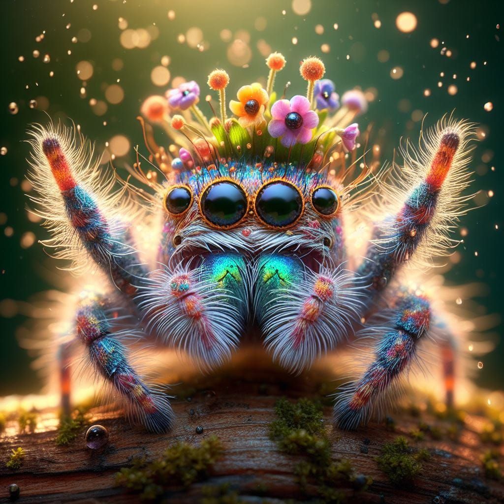 Dance of the Peacock Spider  by @Eka